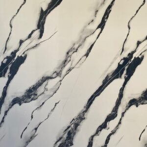 BY-12-Beyaz (Siyah Desenli) Duvar Paneli