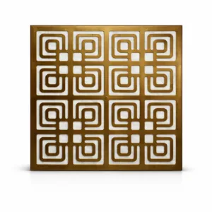 Yonca Desen 30x30 Clip-In Dekoratif Tavan Paneli - Gold