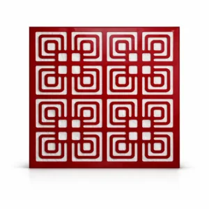 Yonca Desen 30x30 Clip-In Dekoratif Tavan Paneli - Kırmızı