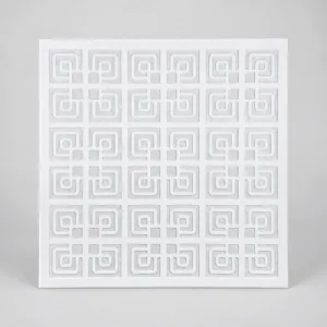 Yonca Desen 60×60 T24 Uyumlu Plastik Tavan Paneli – Beyaz
