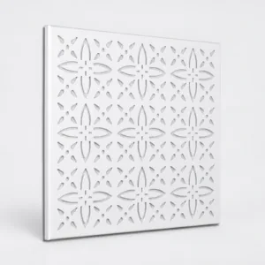Ürün görünümü: Çiçek Desen 30×30 Clip-in Plastik Tavan Paneli - Beyaz