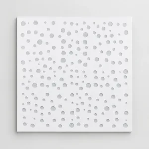 Ürün görünümü: Damla Desen 60×60 T24 Uyumlu Plastik Tavan Paneli – Beyaz